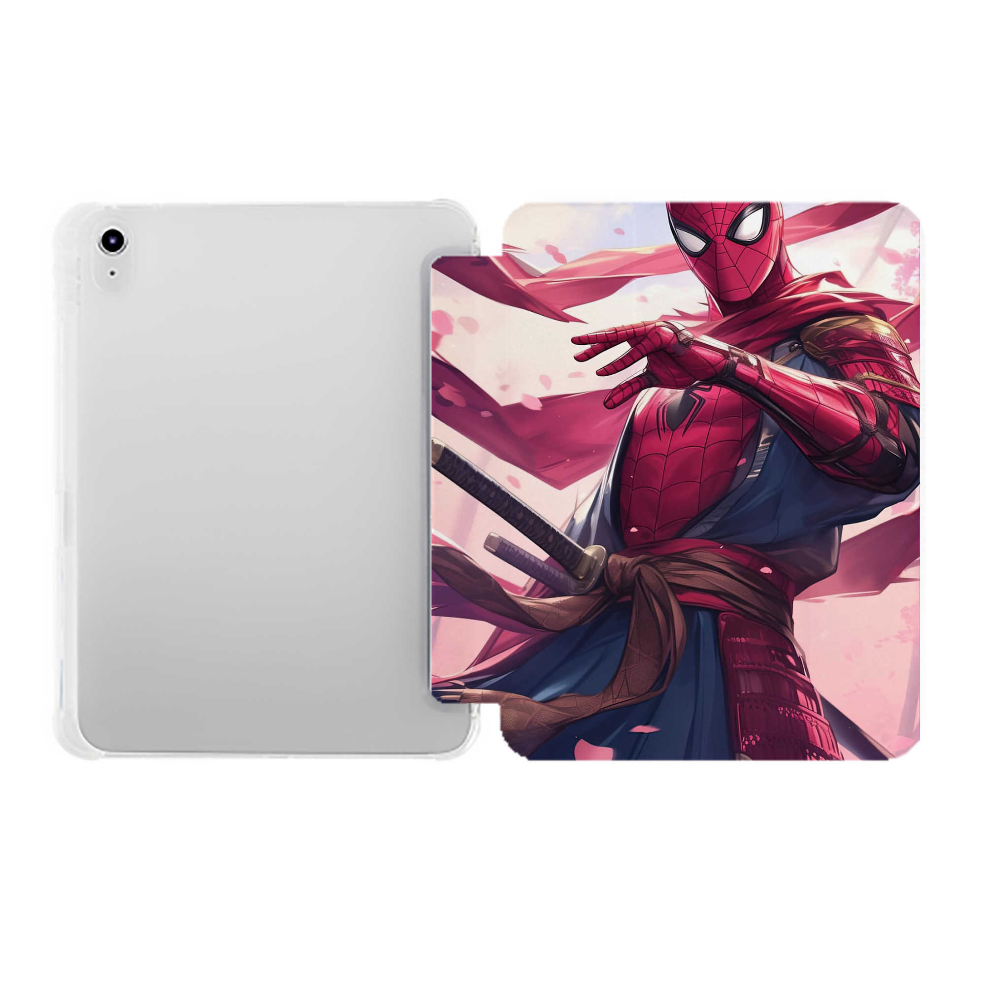 （画像用） Spider Man スパイダーマン IPad ケース ペン収納付き 三つ折りスタンド PUレザー×シリコン 対応機種9.5/10.5/10.9インチ